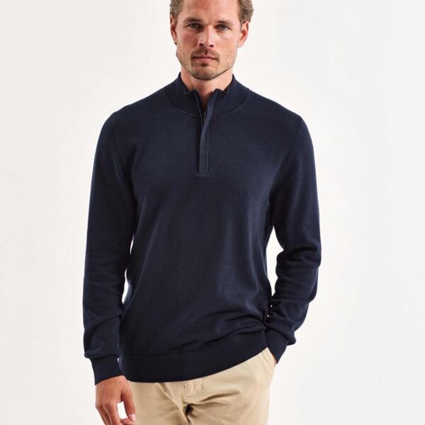 MENS COTTON 1/4 ZIP SWEATER Thumbnail