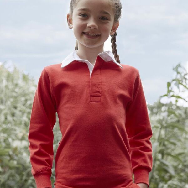 KIDS L/S PLAIN RUGBY SHIRT Thumbnail