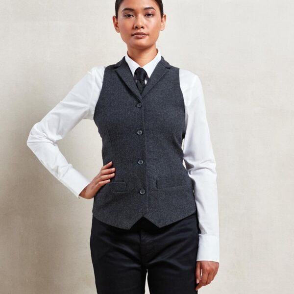 LADIES HERRINGBONE WAISTCOAT Thumbnail