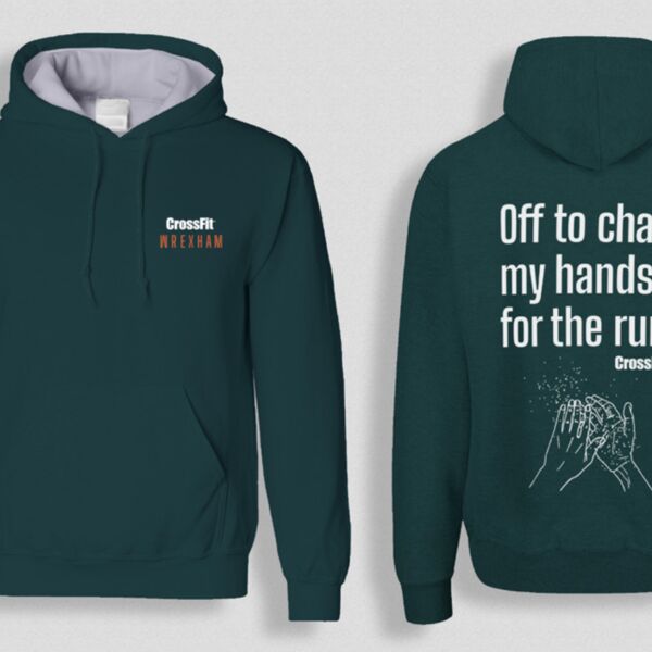 Crossfit Chalk Hands Bottle Green Hoodie - F789456 Thumbnail