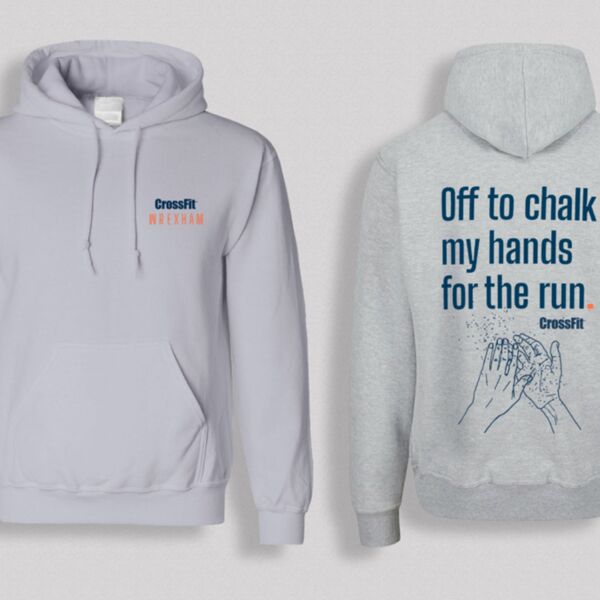 Crossfit Chalk Hands Grey Hoodie - F789457 Thumbnail