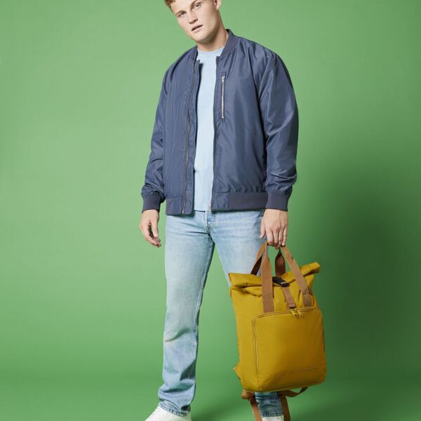 Recycled twin handle roll-top laptop backpack Thumbnail