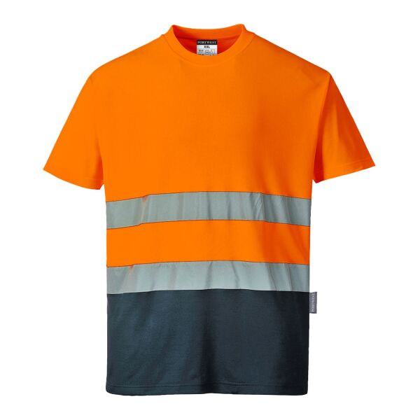 Hi-Vis Cotton Comfort Contrast T-Shirt Thumbnail