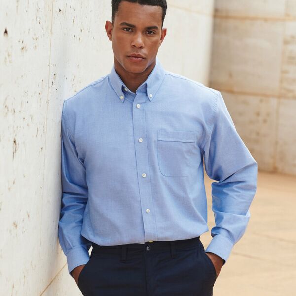 Long sleeved classic Oxford shirt Thumbnail