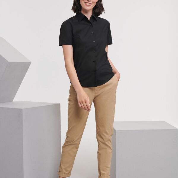 Ladies' Short Sleeve Easy Care Oxford Shirt Thumbnail