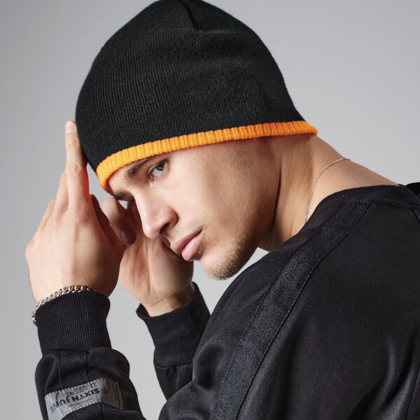 Beechfield Two Tone Beanie Knitted Hat Thumbnail