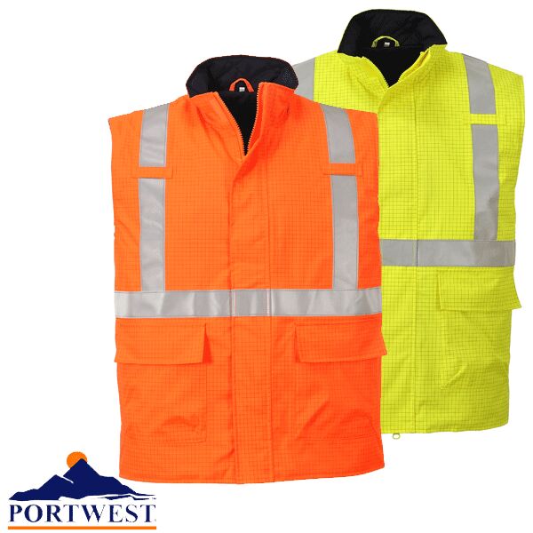 BIzflame Rain Hi-Vis Antistatic FR Bodywarmer Thumbnail