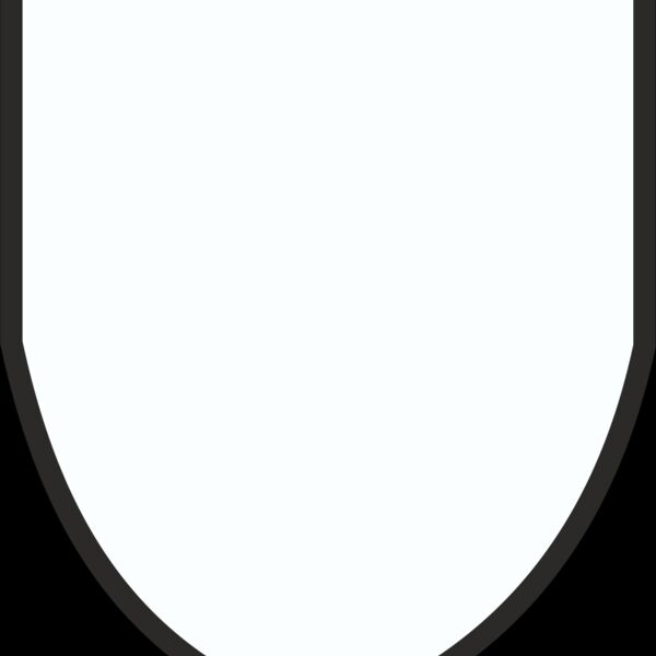 Shield Badge White with Black Border Thumbnail