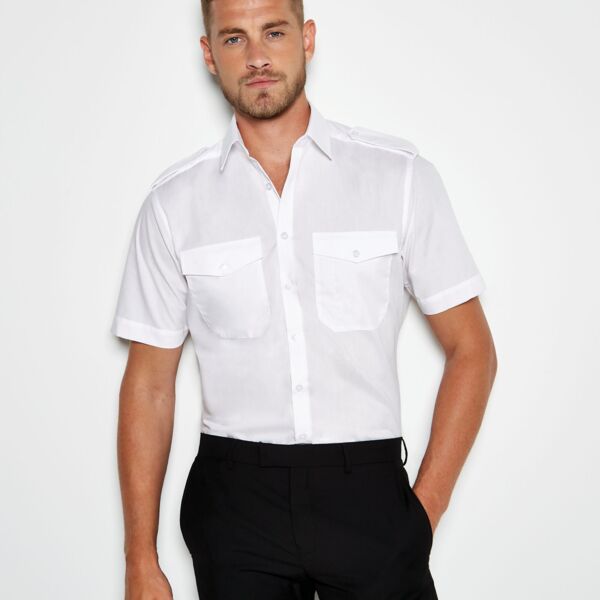 Kustom Kit Mens S/S Pilot Shirt Thumbnail