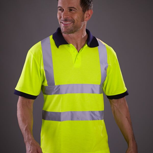 Yoko Hi-Vis Short Sleeve Polo Shirt Thumbnail
