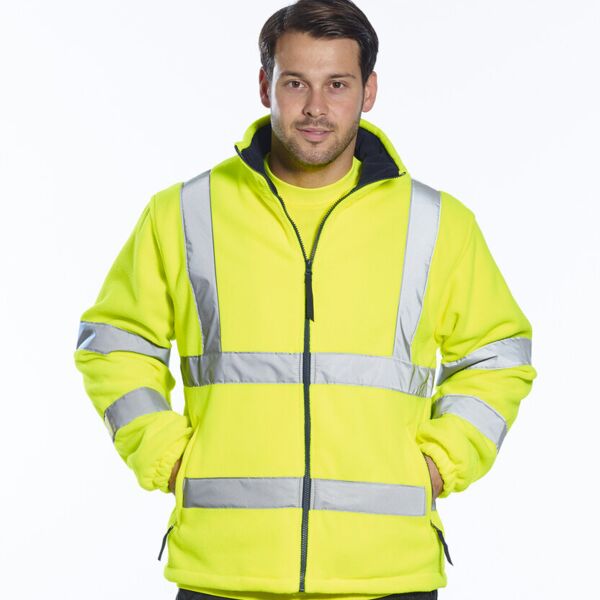 Hi-vis mesh-lined fleece F300 Yellow F301 Orange / Navy Thumbnail