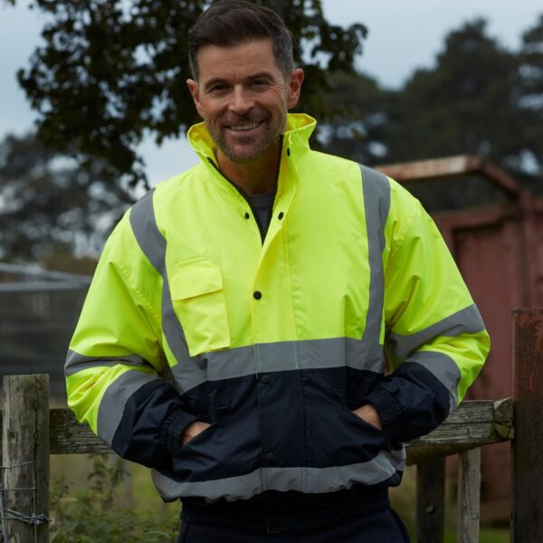 Hi-Vis Two Tone Bomber Jacket Thumbnail