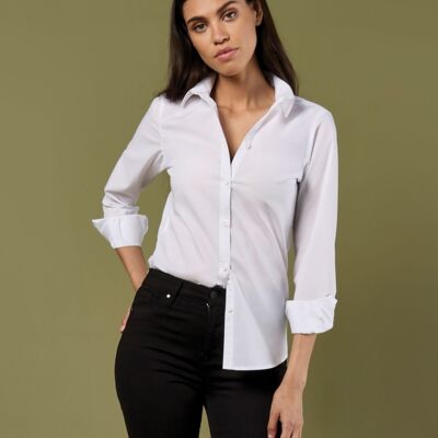 Kustom Kit Womens L/S Poplin Shirt Thumbnail