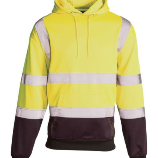 Two Tone Hi Vis Hooded Sweatshirt Thumbnail